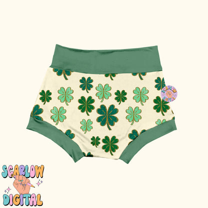 Faux Chenille Shamrock Seamless Pattern-St Patrick's Day Sublimation Digital Design Download-lucky seamless pattern, irish seamless pattern