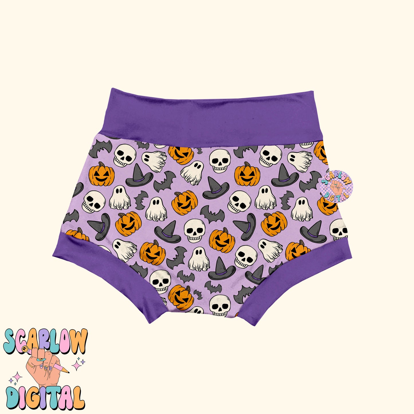 Halloween Seamless Pattern Digital Design Download, pumpkin seamless, jack o lantern seamless, skull seamless, witch seamless, fall seamless