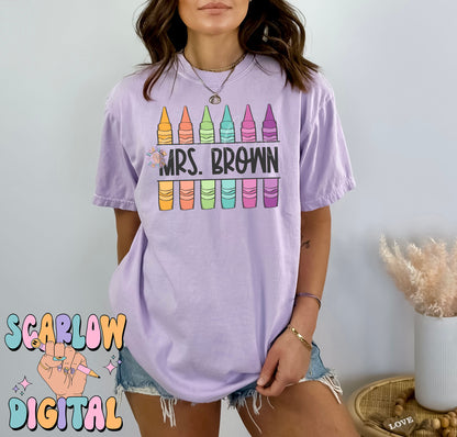 Add Your Own Personalization crayons PNG Digital Design