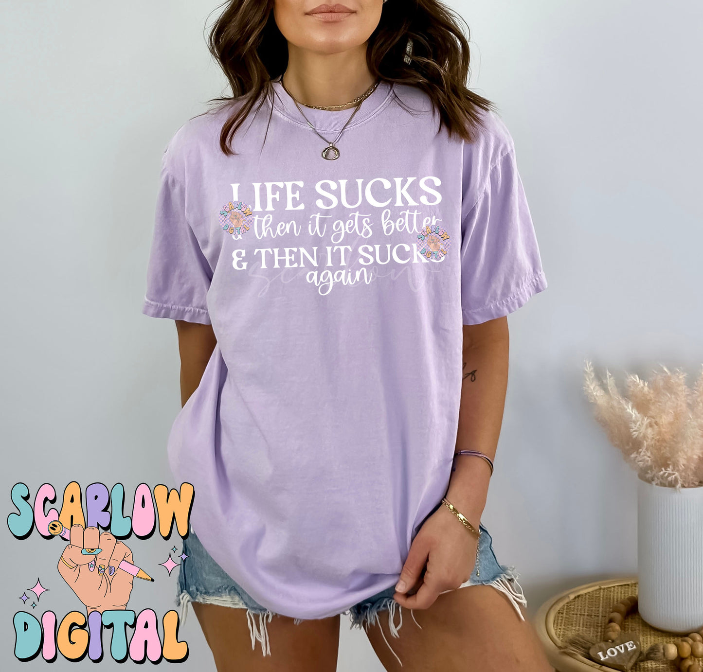 Life Sucks SVG Cricut Cut File-Funny Sublimation Digital Design Download-snarky svg, simple png designs, adult humor svg, it gets better svg