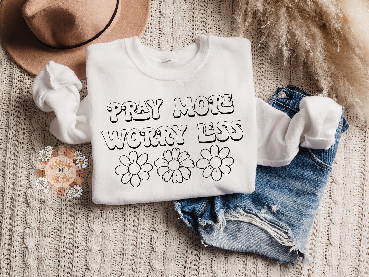 Pray More Worry Less SVG-Christian Cricut Cut File Digital Design Download-bible verse svg, religious svg, positivity svg, trendy svg files