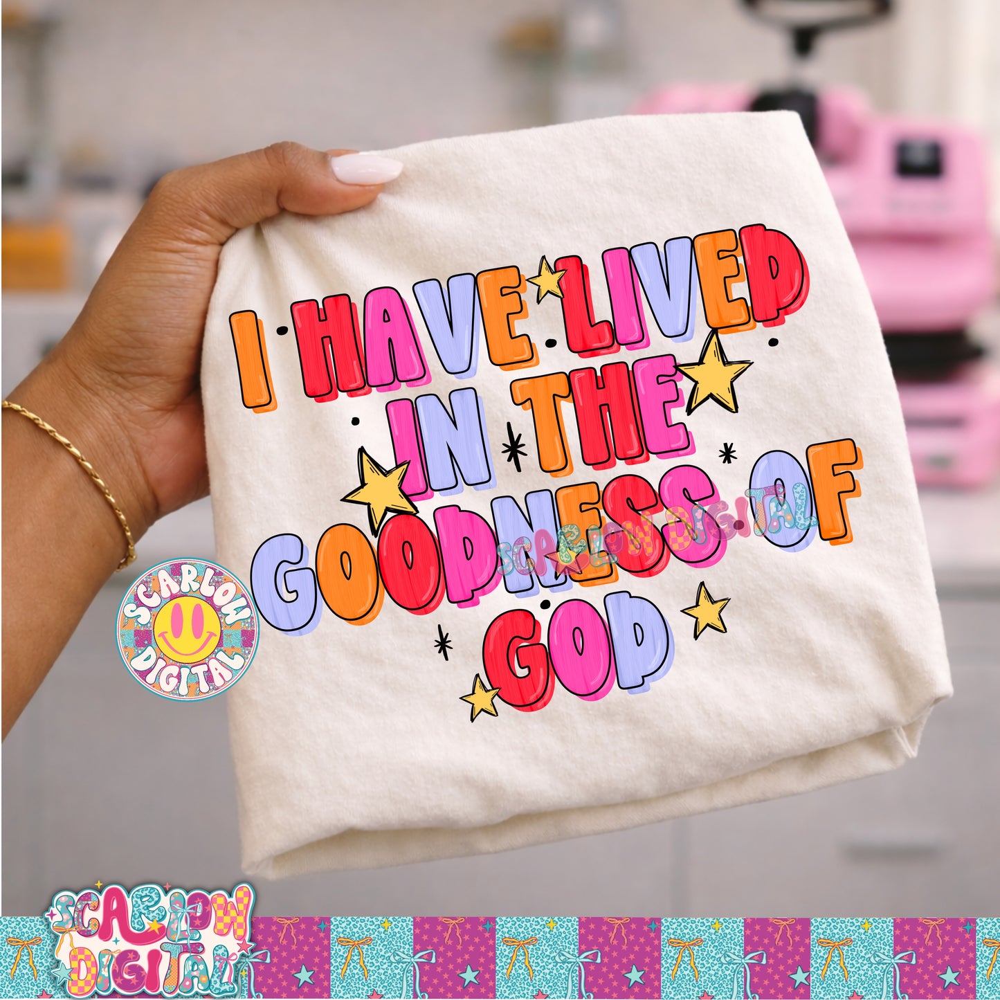 I Have Lived in the Goodness of God PNG Digital Design
