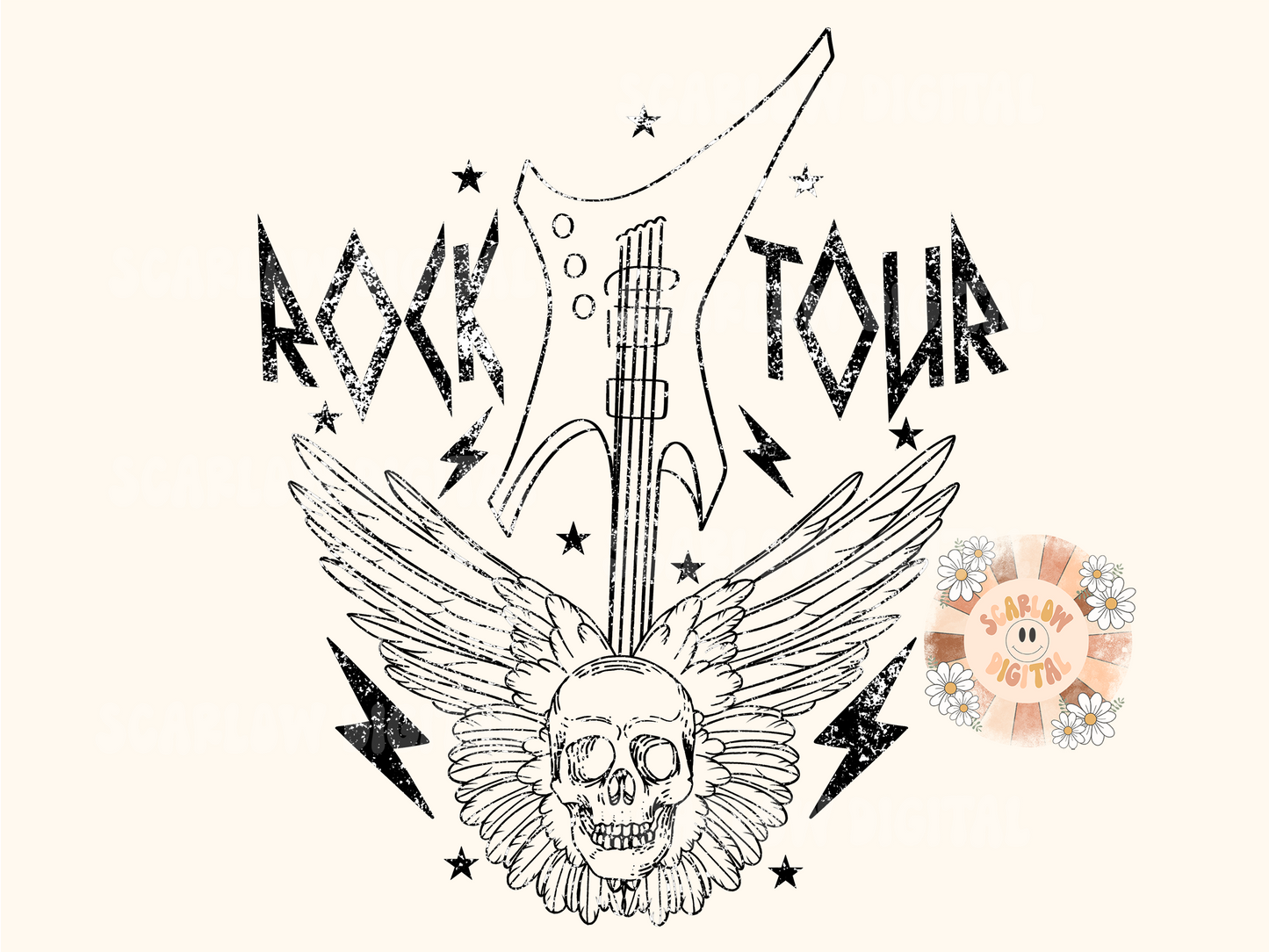 Rock Tour PNG-Grunge Sublimation Digital Design Download-rock guitar png, record png, boy png, edgy png, rock music png, gothic png, trendy png