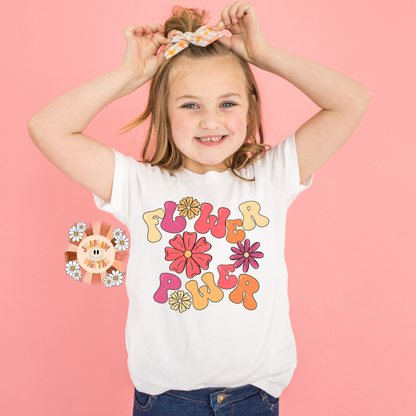 Flower Power PNG-Floral Sublimation Digital Design Download-little girl png, trendy girl png, girl power png, girl gang png, summer png file