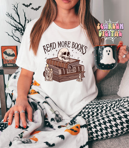 Read More Books PNG-Halloween Sublimation Digital Design Download-book reader png, spell book png, spooky season png, halloween teacher png