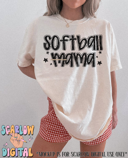 Softball Mama PNG Digital Design