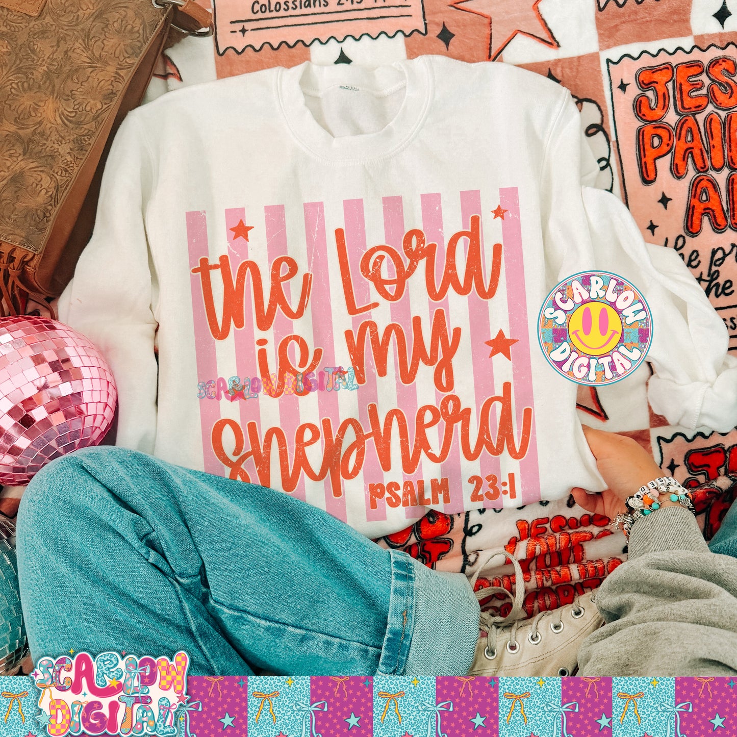 The Lord is My Shepherd PNG Digital Design