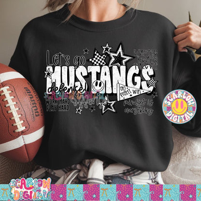 Mustangs PNG Digital Design