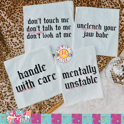 Snarky Old English Bundle PNG Digital Design