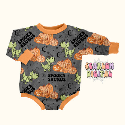 Spookasaurus Seamless Pattern-Halloween Sublimation Digital Design Download-spooky seamless file, boy surface patterns, dinos seamless files