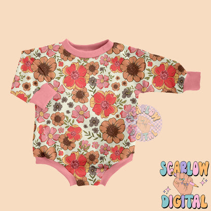 Floral Seamless Pattern Digital Design Download-flowers seamless pattern, little girl seamless file, boho seamless pattern, spring seamless