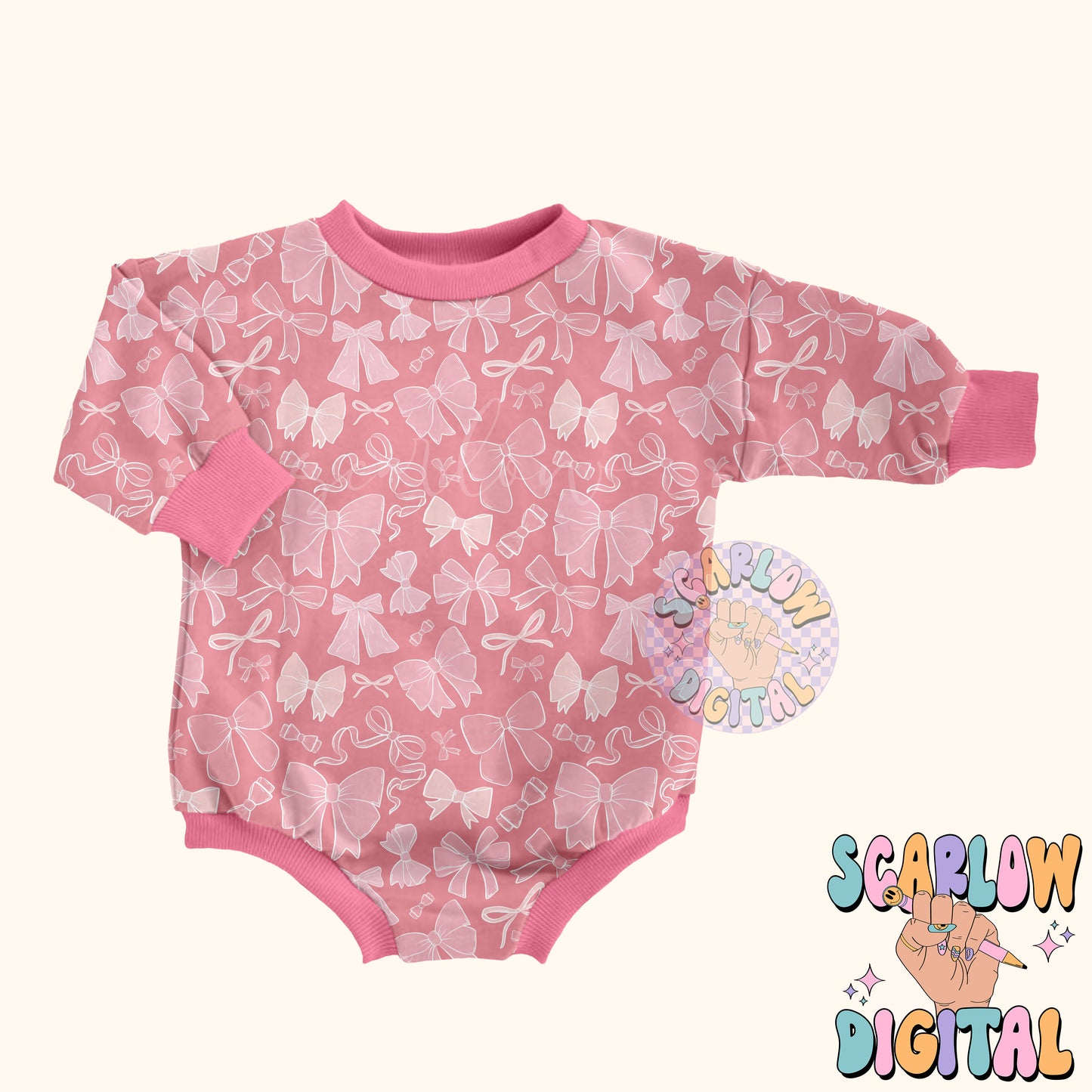 Dainty Bows Seamless Pattern-Coquette Sublimation Digital Design Download-frilly seamless file, girly seamless pattern, simple seamless