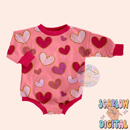 Faux Chenille Hearts Seamless Pattern-Valentine's Day Sublimation Digital Design Download-hearts seamless pattern, girly valentines seamless