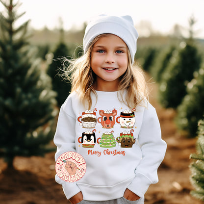 Merry Christmas PNG-Coffee Mugs Sublimation Digital Design Download-santa claus png, reindeer png, snowman png, penguin png, elf png