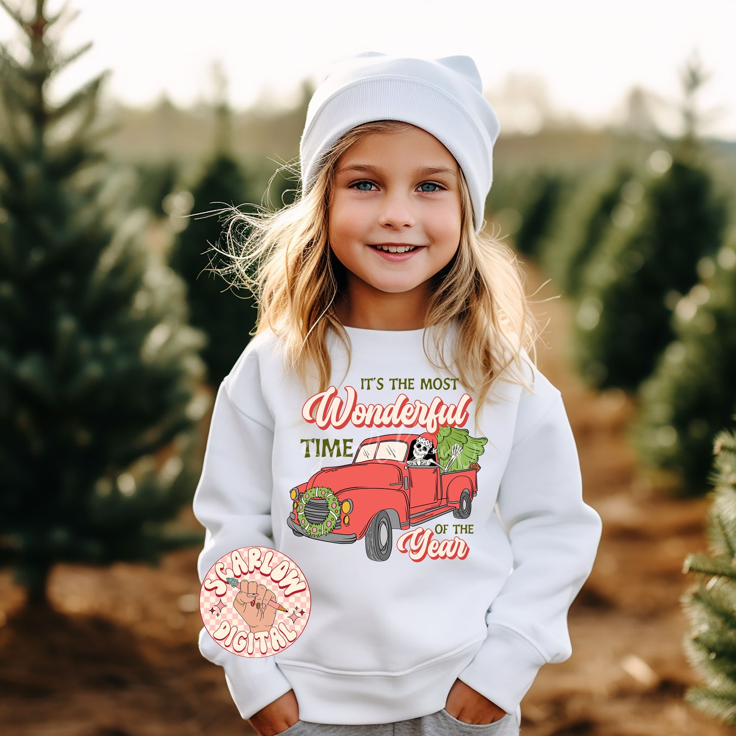 It's the Most Wonderful Time of the Year PNG-Christmas Sublimation Digital Design Download-skeleton christmas png, red truck png, funny png