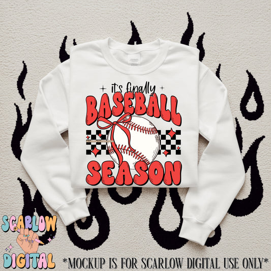 It's Finally Baseball Season PNG Digital Design