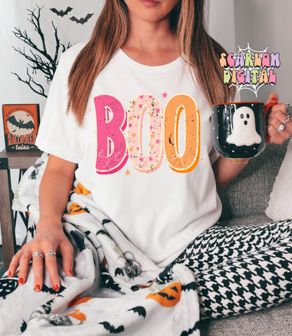 Boo PNG-Halloween Sublimation Digital Design Download-girl halloween png, preppy png, spooky season png, fall png, little girl png designs