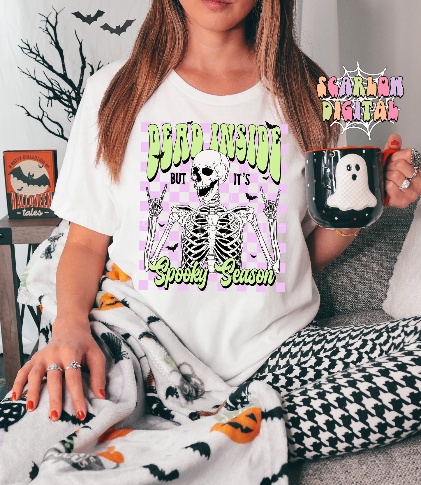 Dead Inside But It's Spooky Season PNG-Halloween Sublimation Digital Design Download-skeleton png, fall png, funny halloween png designs