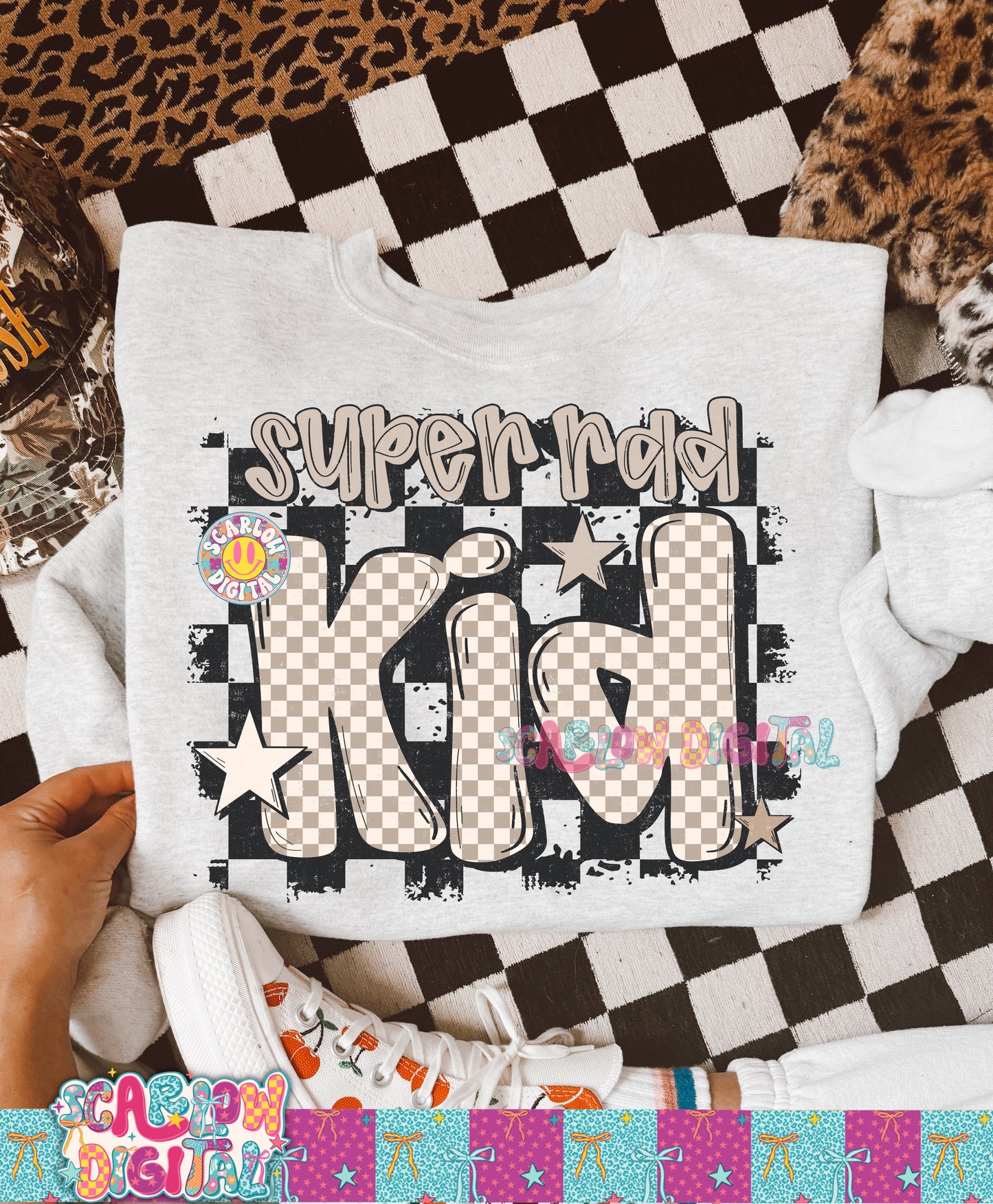 Super Rad Kid PNG Digital Design