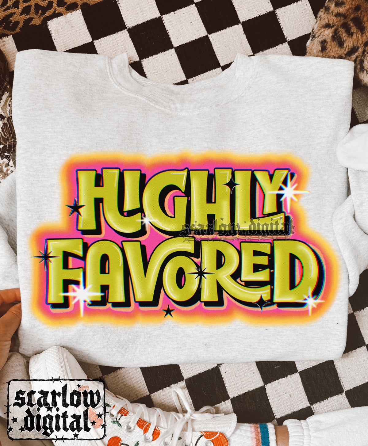 Highly Favored PNG Digital Design