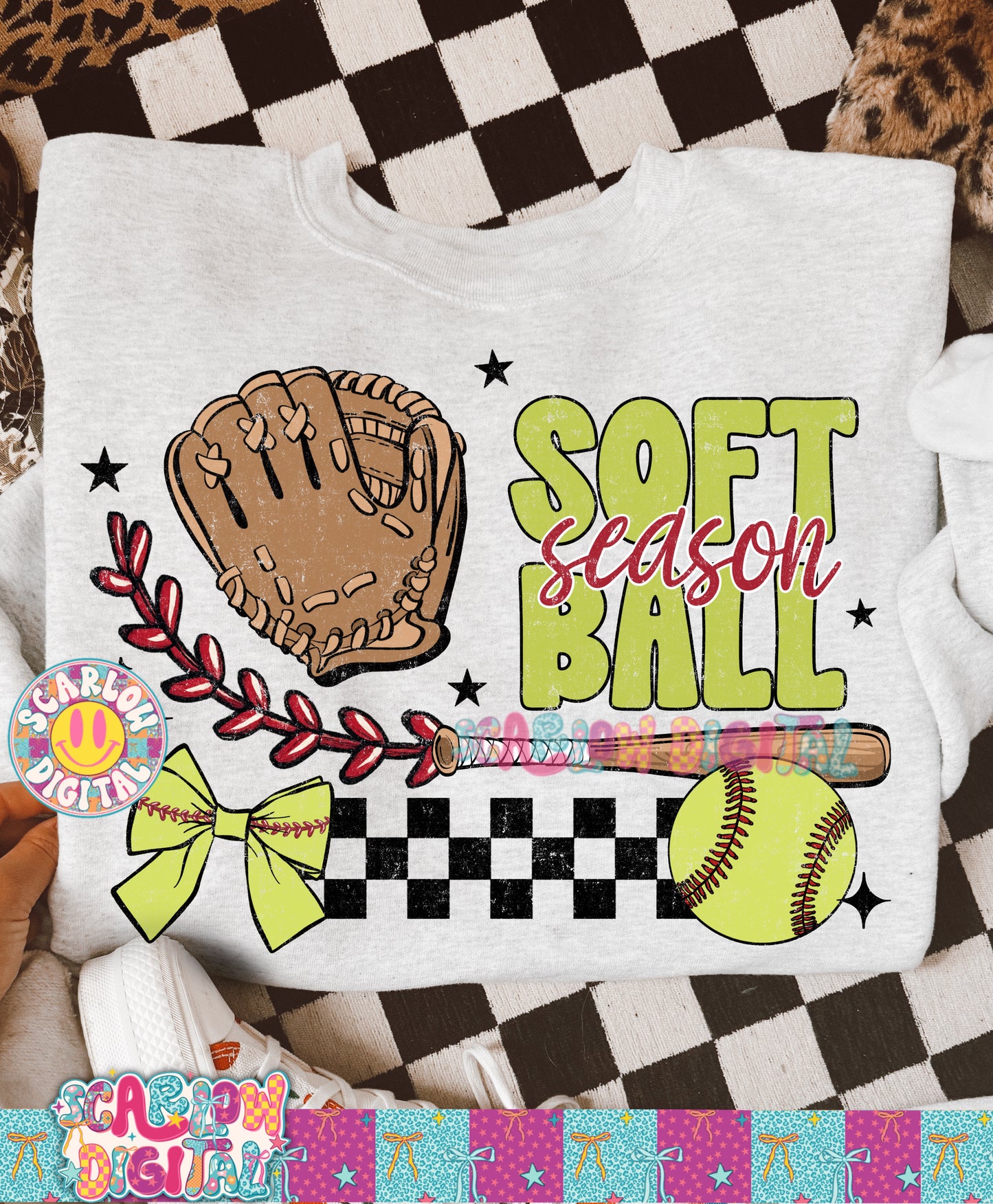 Softball Season PNG Digital Design