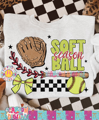 Softball Season PNG Digital Design