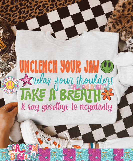 Unclench Your Jaw Full Color PNG Digital Design