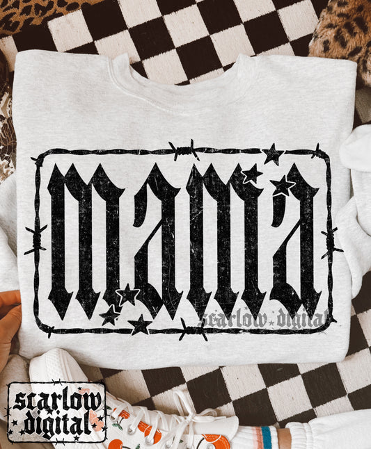 Barbed Wire Mama PNG Digital Design