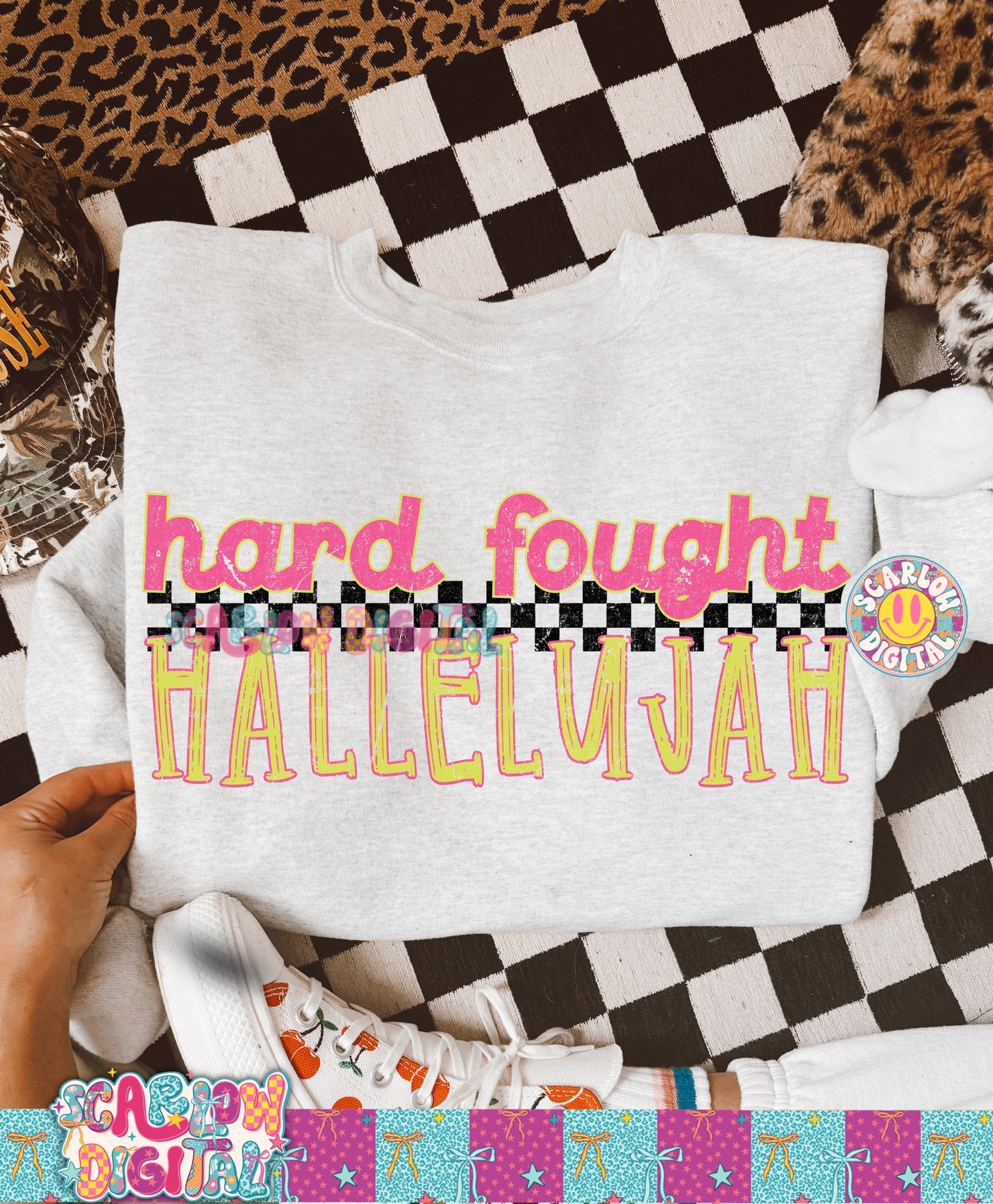 Hard Fought Hallelujah PNG Digital Design
