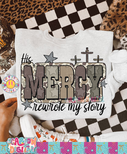 His Mercy Rewrote My Story PNG Digital Design