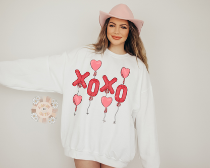 Xoxo Balloons PNG-Valentine's Day Sublimation Digital Design Download-hearts png, balloon hearts png, love png, cupid png, vday png designs