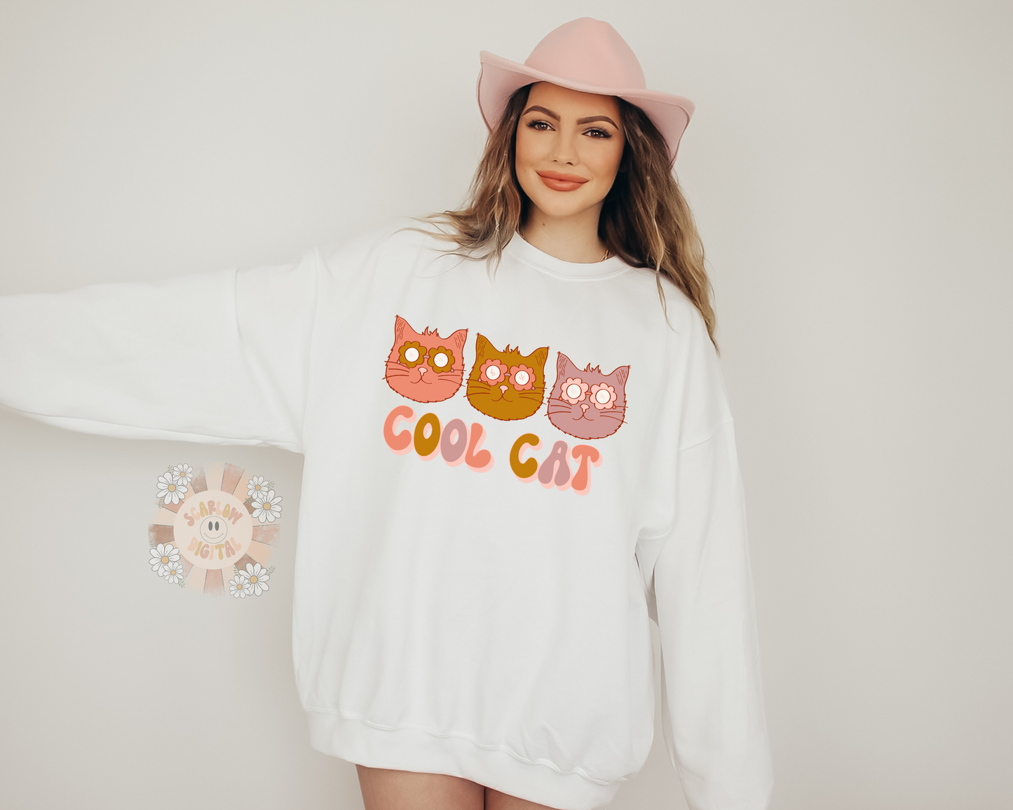 Cool Cat PNG-Cat Lovers Sublimation Digital Design Download-cats png, funny png, boho png, retro cats png, cat mom png, fur mama png design