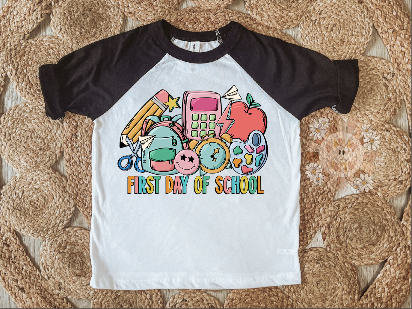 First Day of School PNG-Back to School Sublimation Digital Design Download-apple png, school doodle png, trendy school png, retro school png