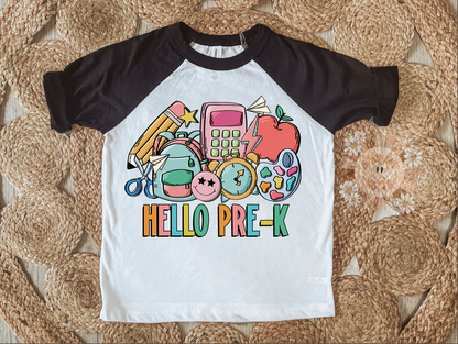 Hello PreK PNG-Back to School Sublimation Digital Design Download-preschooler png, retro png, trend png, unisex png, toddler png, doodle png