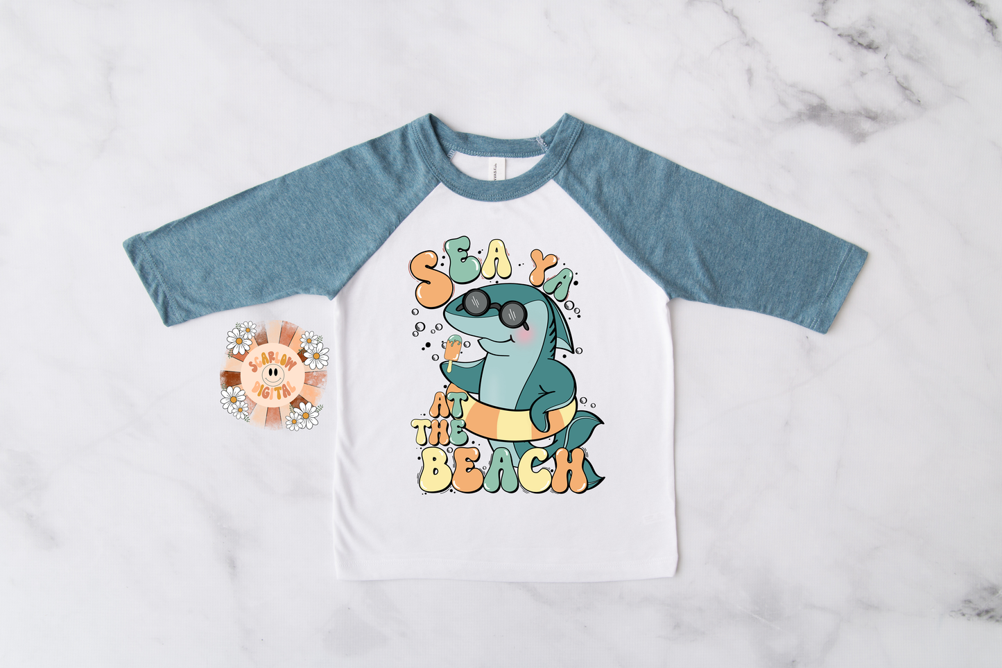Sea Ya at the Beach PNG-Summertime Sublimation Digital Design Download-shark png, boy summer png, beachy png, sea life png, beach vibes png