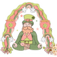 Meditating Leprechaun PNG-Saint Patrick's Day Sublimation Digital Design Download-floral png, lucky png, png for girls, little girl png