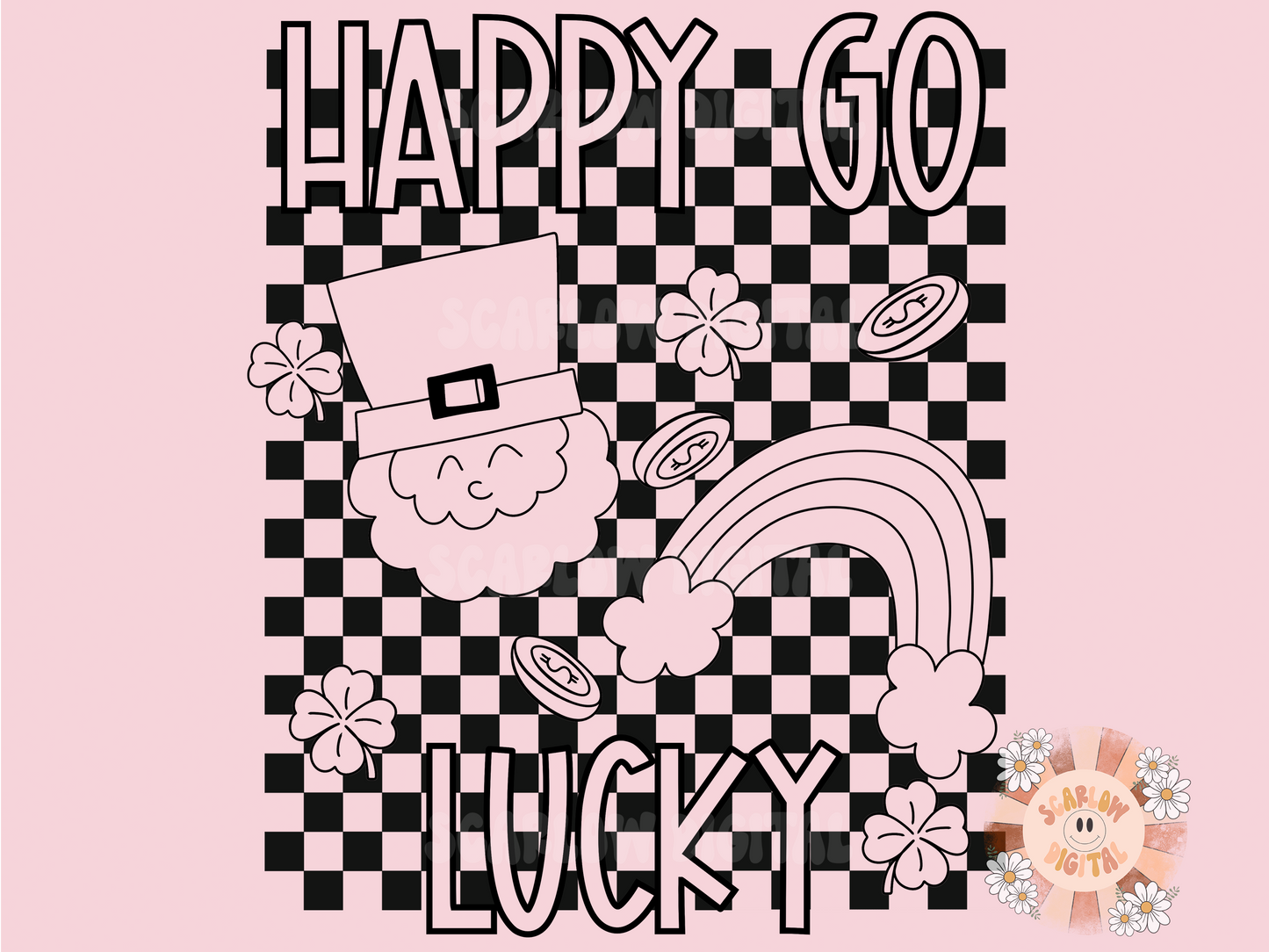 Happy and Lucky SVG-Saint Patrick's Day Cricut Cut Files- lucky svg, clover svg, leprechaun svg, rainbow svg, pot of gold svg, good luck svg