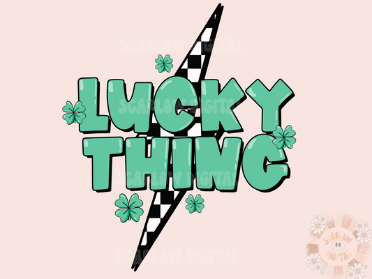 Lucky Thing PNG-Saint Patrick's Day Sublimation Digital Design Download-shamrock png, lucky kid png, clover png, leprechaun png, rainbow png