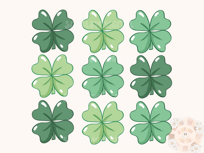 Gradient Shamrocks PNG-Saint Patrick's Day Sublimation Digital Design Download-lucky png, irish png, clover png, leprechaun png, rainbow png