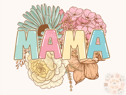 Mama PNG-Floral Bouquet Sublimation Digital Design Download-spring mama png, floral mama png, easter mama png, mommy png, png for moms
