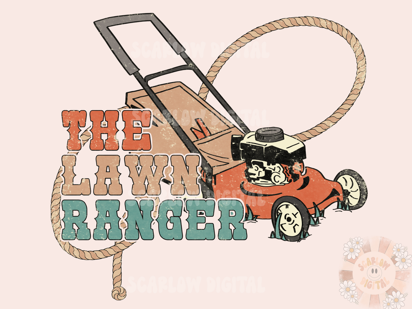 The Lawn Ranger PNG-Men Sublimation Digital Design Download-png for men, daddy png, lawn mower png, summer dad png, summertime png designs