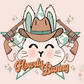 Howdy Bunny PNG-Easter Sublimation Digital Design Download-western easter png, country bunny png, funny easter png, boy easter png design