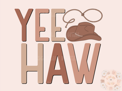 Yee Haw PNG-Western Sublimation Digital Design Download-cowboy png, cowgirl png, cowboy hat png, southwest png, country boy png, neutral png