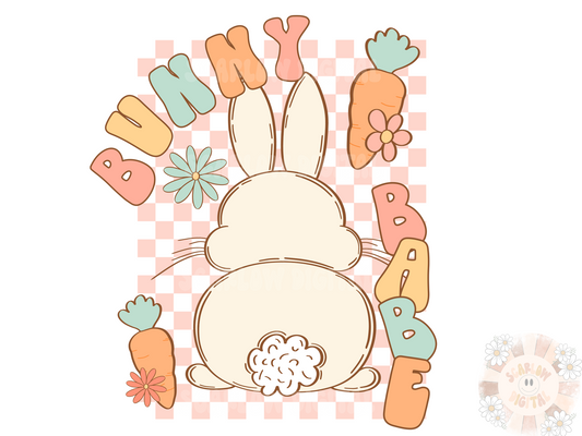 Bunny Babe PNG-Easter Sublimation Digital Design Download-spring time png, carrots png, floral png, spring flowers png, easter bunny png