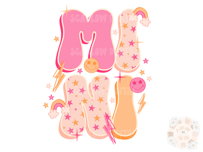 Mini PNG-Retro Sublimation Digital Design Download-mommy and me png, mama mini png, summer girl png, mama girl png, preppy png, boho png