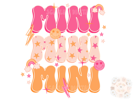 Mini PNG-Retro Sublimation Digital Design Download-mommy and me png, mama mini png, summer girl png, mama girl png, preppy png, boho png