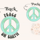 Peace on Earth PNG Pocket and Back Bundle-Sublimation Digital Design Download-hippie png, pocket png bundle, boho png, mother earth png