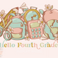 Hello Fourth Grade PNG-Back to School Sublimation Digital Design Download-grade school png, boho png, school girl png, trendy png, flower png