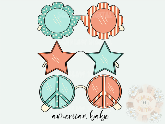 American Babe PNG-Fourth of July Sublimation Digital Design Download-july 4th png, independence day png, stars and stripes png, summer png