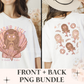 Mermaid Front and Back PNG Bundle-Summer Sublimation Digital Design Download-little girl png, beach png, shell png, starfish png, trendy png